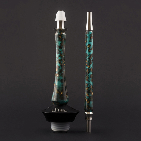 Кальян Union Hookah Sleek Акрил С Шишками Бирюзовый  в Челябинске