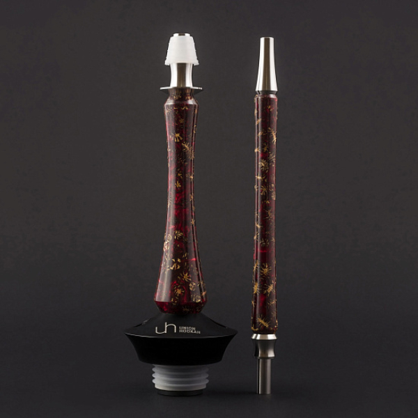 Кальян Union Hookah Sleek Акрил С Шишками Красный   в Челябинске