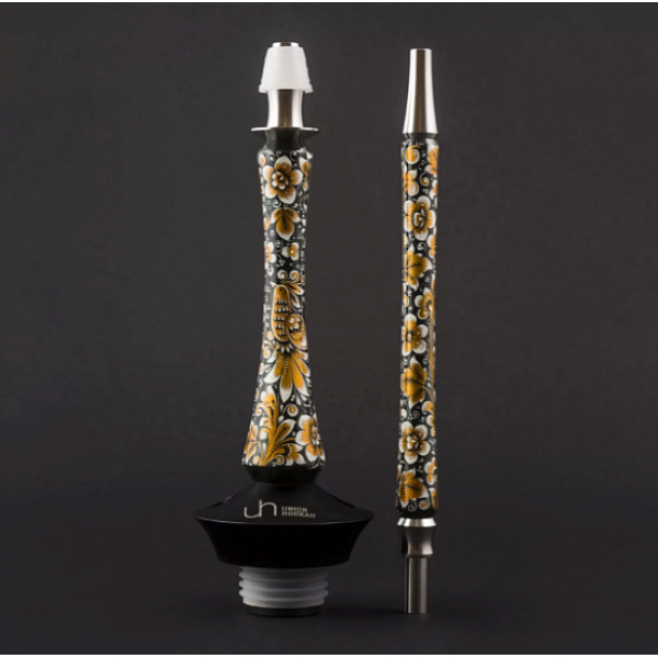Кальян Union Hookah Sleek Хохлома Черный  в Челябинске