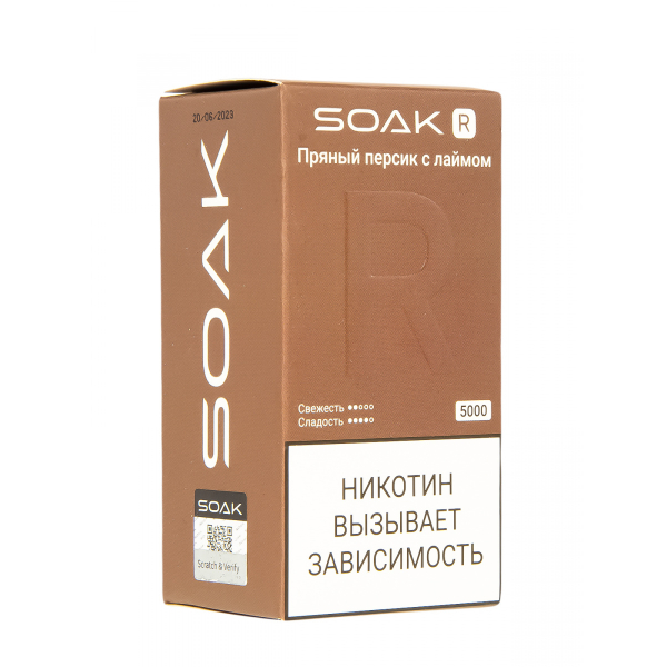 Soak R Пряный Персик С Лаймом 5000 Затяжек в Челябинске