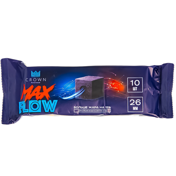 Уголь Crown Maxflow Кокосовый 10 Шт (26 Мм) в Челябинске