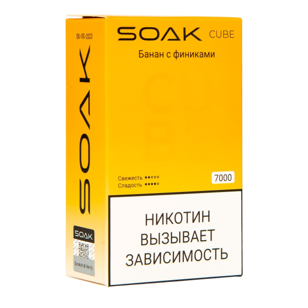 Soak Cube Банан С Финиками 7000 Затяжек в Челябинске