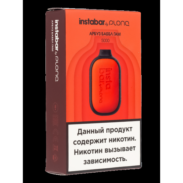 Plonq Instabar Арбуз Баббл Гам (5000 Затяжек) 20 Мг в Челябинске