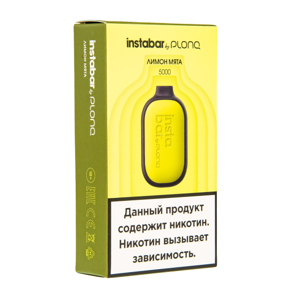 Plonq Instabar Лимон Мята (5000 Затяжек) 20 Мг в Челябинске