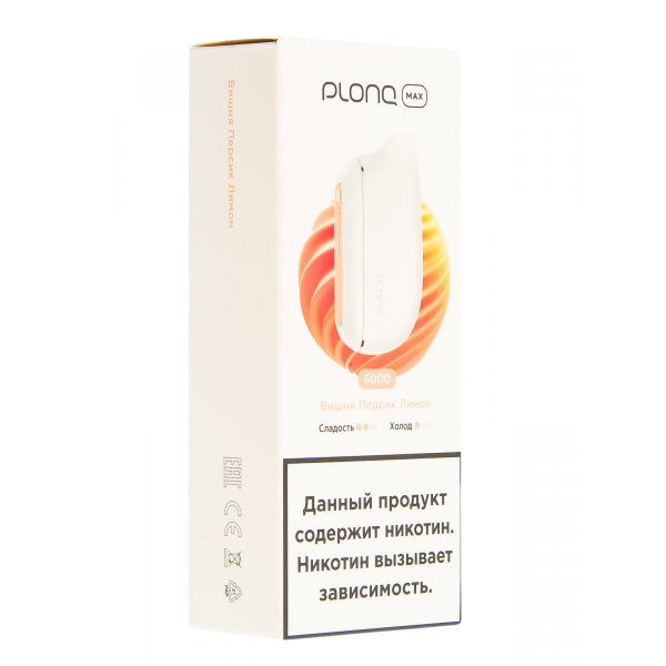 Plonq Max Вишня Персик Лимон (6000 Затяжек) 20 Мг в Челябинске