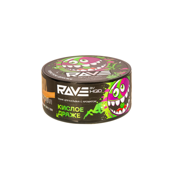 Табак Rave By Hqd Кислое Драже  25 грамм в Челябинске