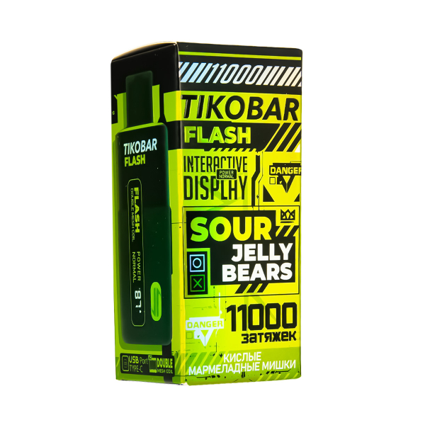 Электронка Tikobar Flash Кислые Мармеладные Мишки 11000 Затяжек в Челябинске