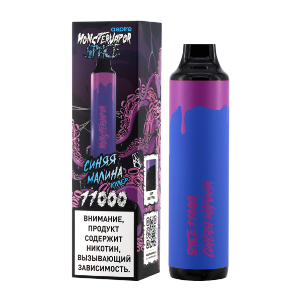Электронка Monstervapor Space Синяя Малина (11000 Затяжек) в Челябинске