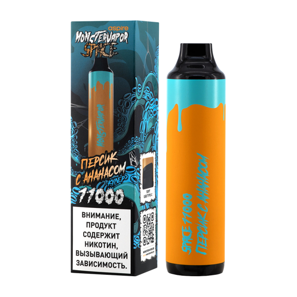 Электронка Monstervapor Space Персик И Ананас (11000 Затяжек) в Челябинске