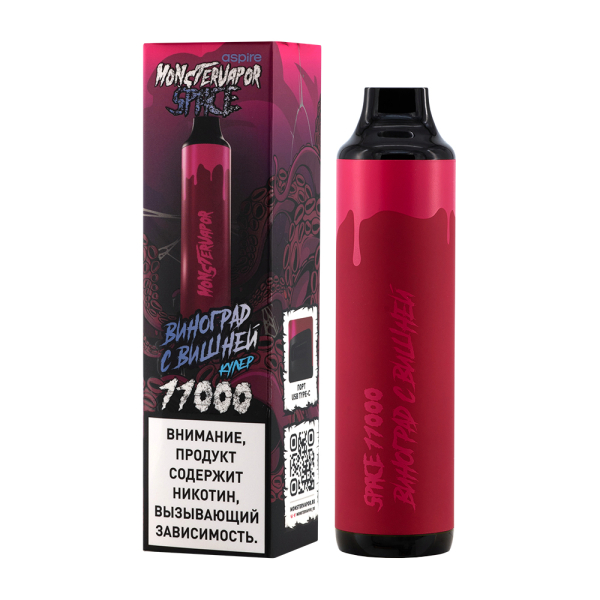 Электронка Monstervapor Space Виноград И Вишня (11000 Затяжек) в Челябинске