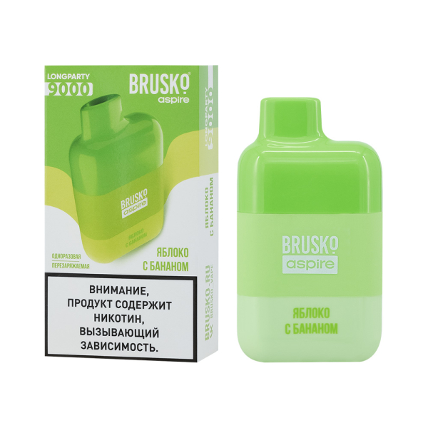Электронка Brusko Longparty Яблоко И Банан (9000 Затяжек) в Челябинске