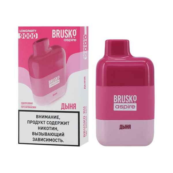 Электронка Brusko Longparty Дыня (9000 Затяжек) в Челябинске