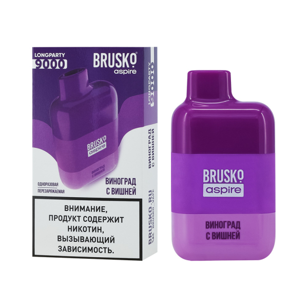 Электронка Brusko Longparty Виноград И Вишня (9000 Затяжек) в Челябинске