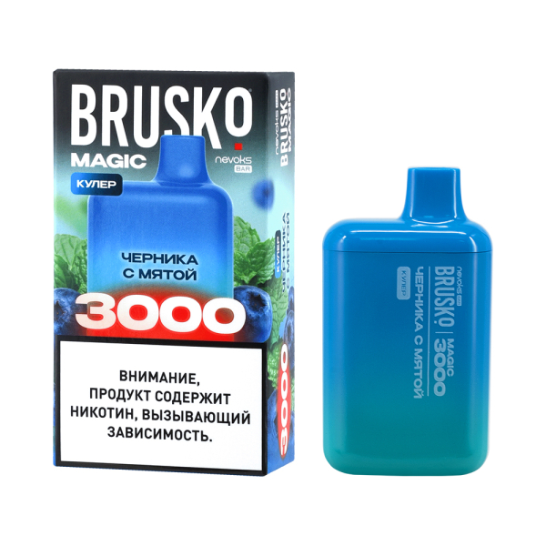 Электронка Brusko Magic Черника С Мятой (3000 Затяжек) в Челябинске