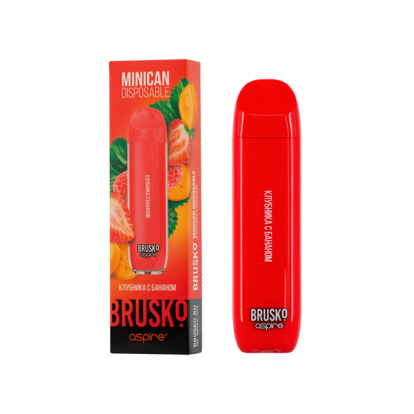 Электронка Brusko Minican Клубника С Бананом (1500 Затяжек) в Челябинске