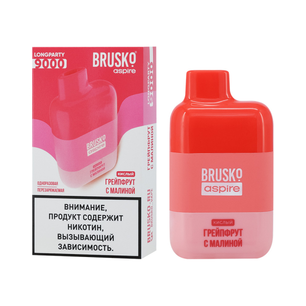 Электронка Brusko Longparty Грейпфрут И Малина (9000 Затяжек) в Челябинске