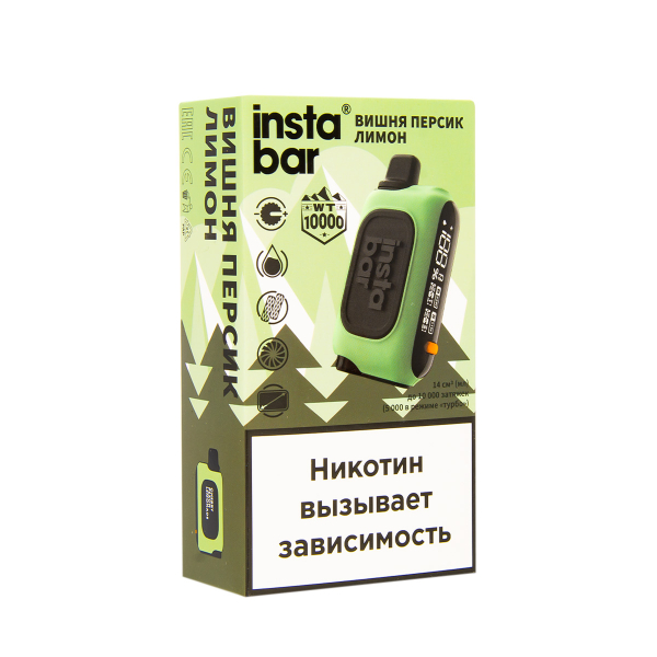 Электронка Plonq Instabar Вишня Персик Лимон (10000 Затяжек) 20 Мг в Челябинске