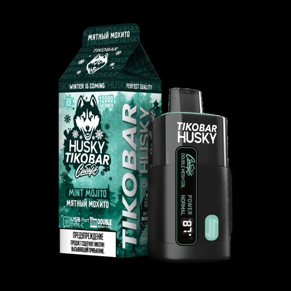 Электронка Tikobar Husky Сибирь Мятный Мохито 12000 Затяжек в Челябинске