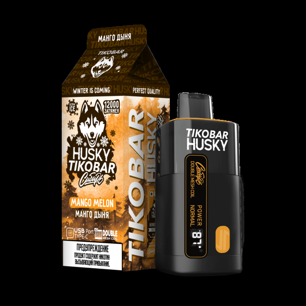 Электронка Tikobar Husky Сибирь Манго Дыня 12000 Затяжек в Челябинске