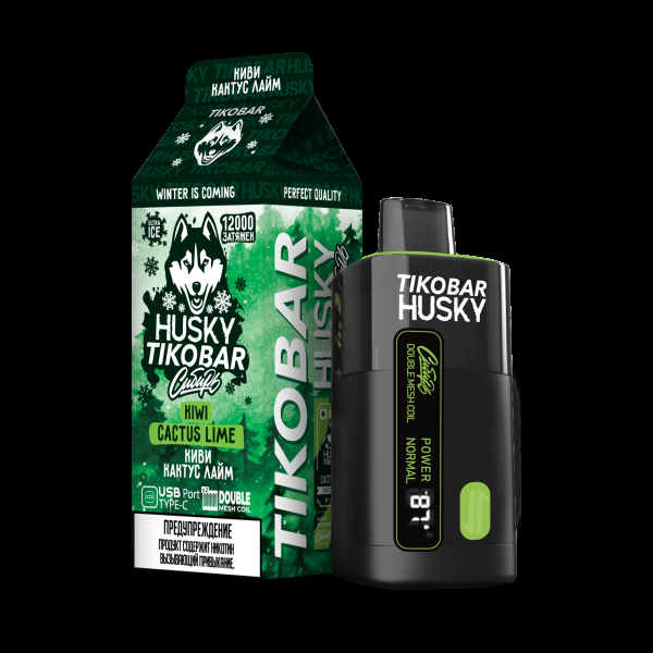 Электронка Tikobar Husky Сибирь Киви Кактус Лайм 12000 Затяжек в Челябинске