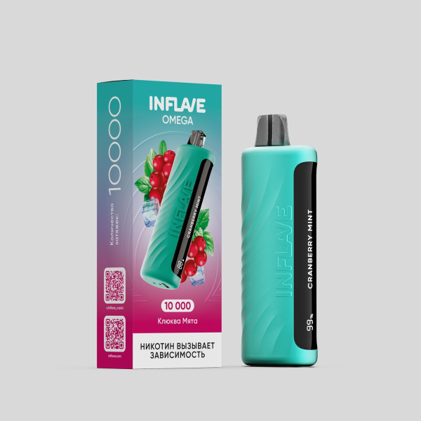 Электронка Inflave Omega Клюква Мята (10000 Затяжек) в Челябинске