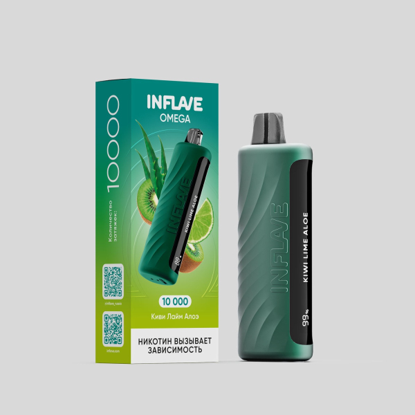 Электронка Inflave Omega Киви Лайм Алоэ (10000 Затяжек) в Челябинске