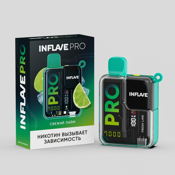 Электронка Inflave Pro Свежий Лайм (7000 Затяжек) в Челябинске