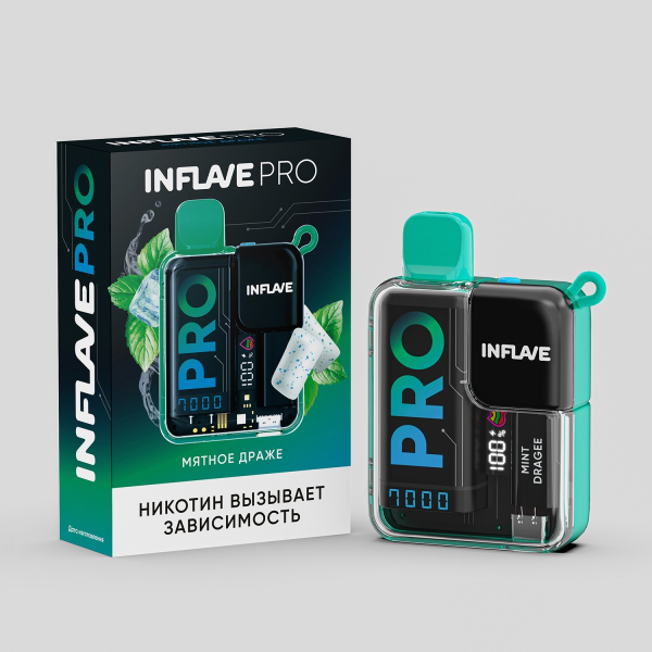 Электронка Inflave Pro Мятное Драже (7000 Затяжек) в Челябинске