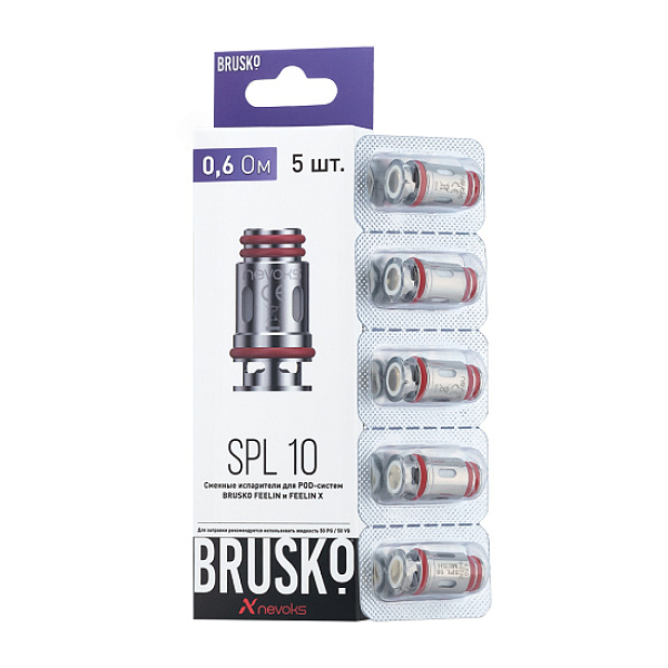 Испаритель Brusko Feelin Spl-10, 0.6 Ом, Упак. 5 Шт в Челябинске