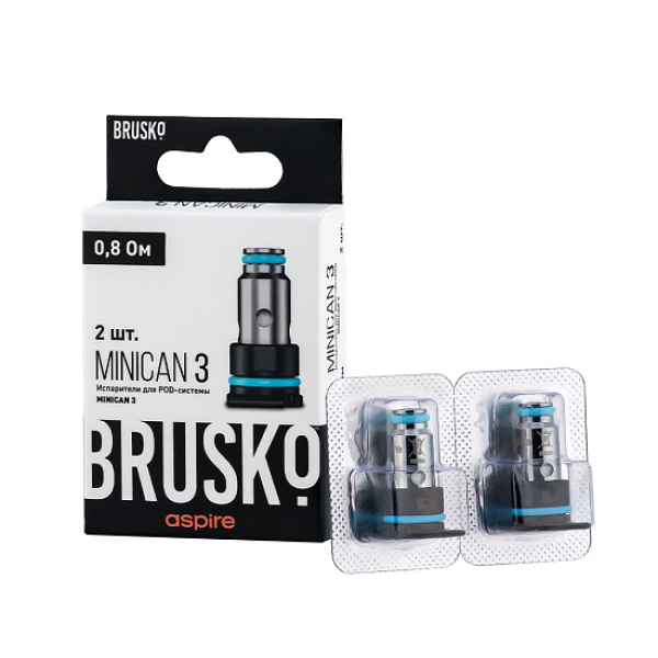 Испаритель Brusko Minican, 3, Af Mesh Coil, 0.8 Ом, Упак. 2 Шт в Челябинске