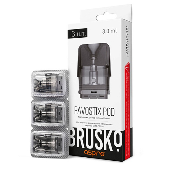 Сменный Картридж Brusko Favostix 0.6 Ом, Упак. 3 Шт в Челябинске