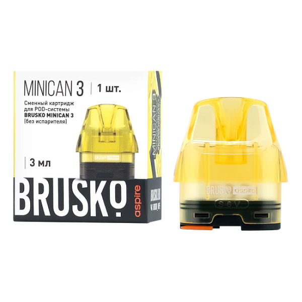 Сменный Картридж Brusko Minican 3, (Жёлтый), 3 Мл, Упак. 1 Шт в Челябинске
