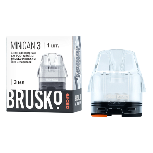Сменный Картридж Brusko Minican 3, (Прозрачный), 3 Мл, Упак. 1 Шт в Челябинске