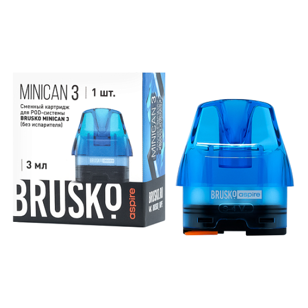 Сменный Картридж Brusko Minican 3, (Синий), 3 Мл, Упак. 1 Шт в Челябинске