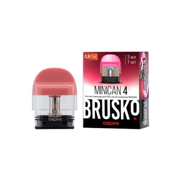 Сменный Картридж Brusko Minican 4 (3Мл) 0,8 Ом, Упак. 1 Шт розовый в Челябинске
