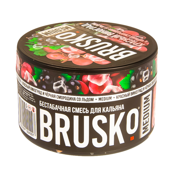 Смесь Brusko Medium Красный Виноград И Чёрная Смородина Со Льдом  250 гр в Челябинске