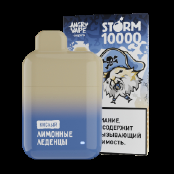 Электронка Angry Vape  Storm Лимонные Леденцы 10000 затяжек в Челябинске