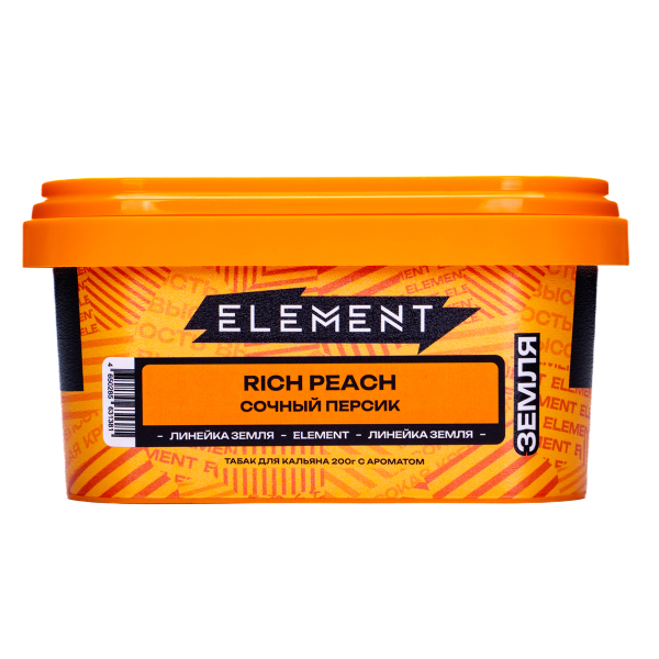 Табак Element Земля Rich Peach 200 грамм в Челябинске