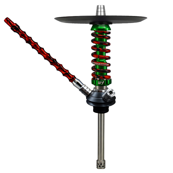 Кальян Mamay Customs Coilovers Micro Зеленый Красный Сплеш  в Челябинске