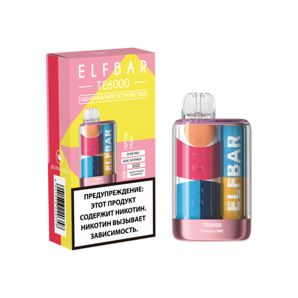 ЭСДН ELF BAR Te Персик Лайм 6000 затяжек в Челябинске