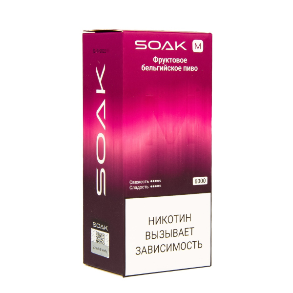 ЭСДН SOAK M Fruit Belgian Beer 6000 тяг в Челябинске