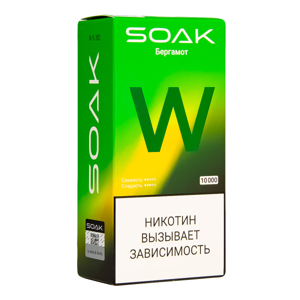 Электронная сигарета Soak W Бергамот 10000 в Челябинске