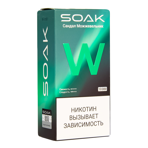 Электронная сигарета Soak W Сандал Можжевельник 10000 в Челябинске