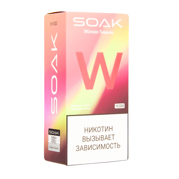 Электронная сигарета Soak W Яблоко Тимьян 10000 в Челябинске