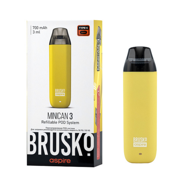 POD-система Brusko Minican 3 Жёлтый в Челябинске