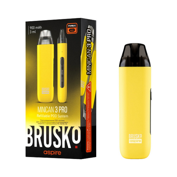 POD-система Brusko Minican 3 Pro желтый в Челябинске