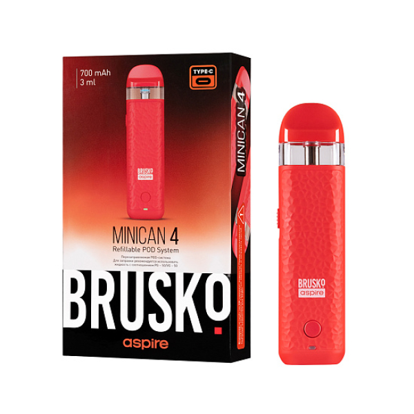 POD-система Brusko Minican 4 Красный в Челябинске