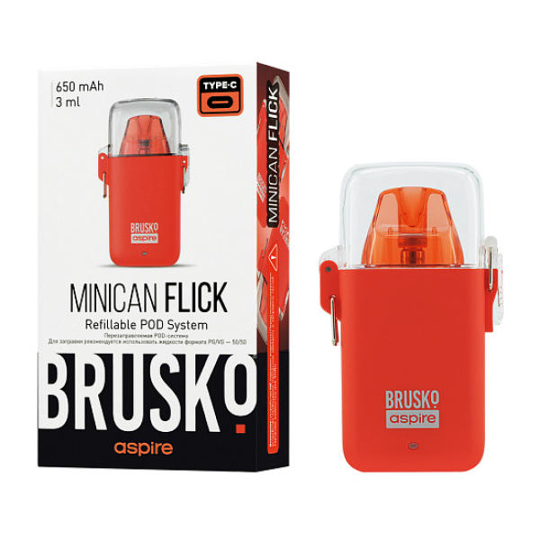 POD-система Brusko Minican Flick Красный в Челябинске