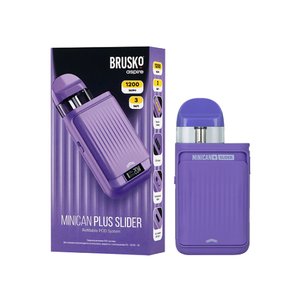 POD-система Brusko Minican Plus Slider Фиолетовый в Челябинске