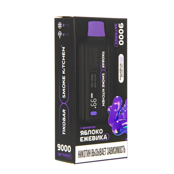 Электронка Tikobar X Smoke Kitchen Solo Яблоко Ежевика 9000 тяг в Челябинске